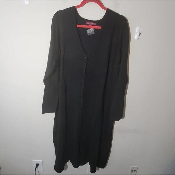 JESSICA London black button down dress plus size 22/24 NEW - Picture 1 of 6